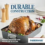 Heavy-duty steel roaster pan